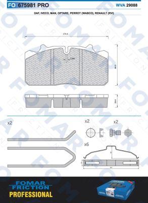 FOMAR Friction FO 675981 - Тормозные колодки, дисковые, комплект autosila-amz.com