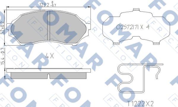 FOMAR Friction FO 677981 - Тормозные колодки, дисковые, комплект autosila-amz.com