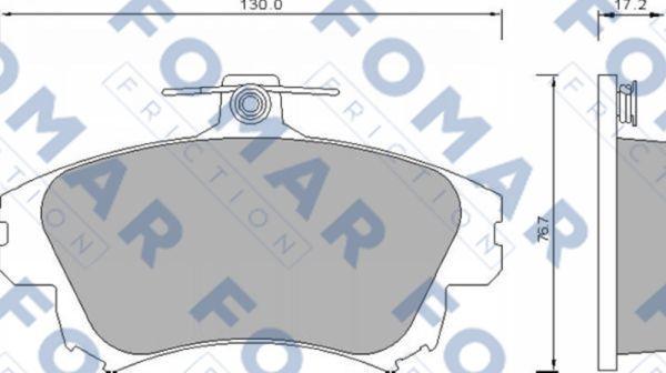 FOMAR Friction FO 677481 - Тормозные колодки, дисковые, комплект autosila-amz.com