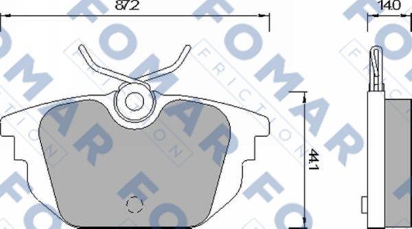 FOMAR Friction FO 677581 - Тормозные колодки, дисковые, комплект autosila-amz.com