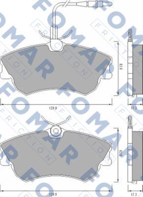 FOMAR Friction FO 677781 - Тормозные колодки, дисковые, комплект autosila-amz.com