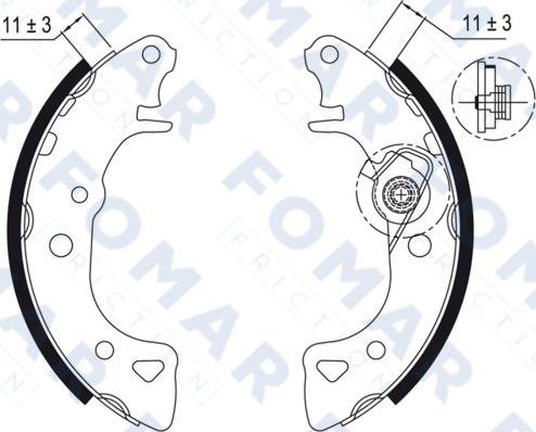 FOMAR Friction FO 0429 - Комплект тормозных колодок, барабанные autosila-amz.com