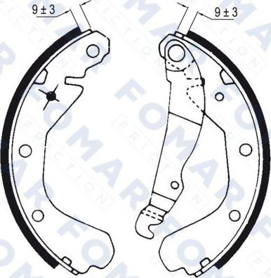 FOMAR Friction FO 0420 - Комплект тормозных колодок, барабанные autosila-amz.com