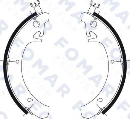 FOMAR Friction FO 0471 - Комплект тормозных колодок, барабанные autosila-amz.com