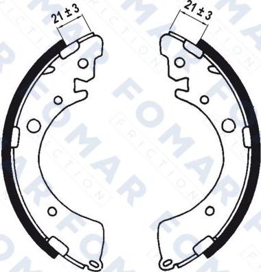 FOMAR Friction FO 0549 - Комплект тормозных колодок, барабанные autosila-amz.com