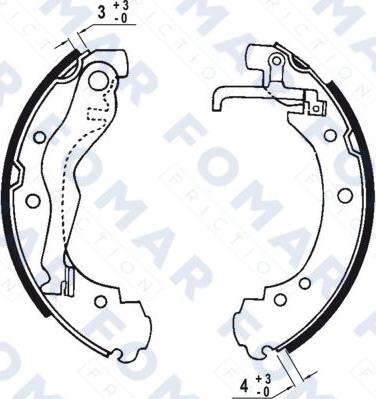 FOMAR Friction FO 0548 - Комплект тормозных колодок, барабанные autosila-amz.com