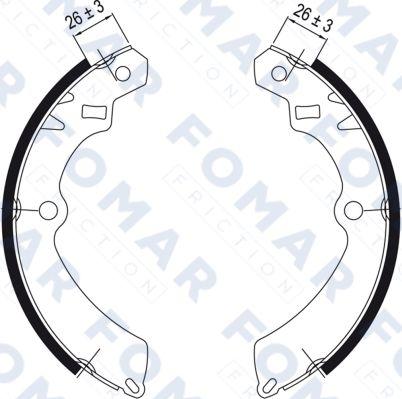 FOMAR Friction FO 0547 - Комплект тормозных колодок, барабанные autosila-amz.com