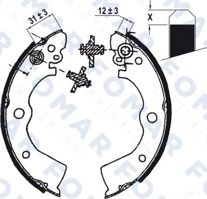 FOMAR Friction FO 0559 - Комплект тормозных колодок, барабанные autosila-amz.com