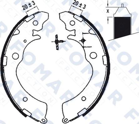 FOMAR Friction FO 0565 - Комплект тормозных колодок, барабанные autosila-amz.com