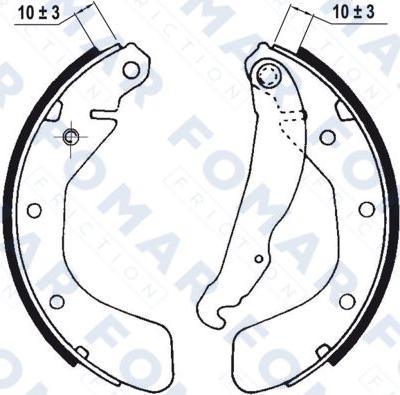 FOMAR Friction FO 0563 - Комплект тормозных колодок, барабанные autosila-amz.com