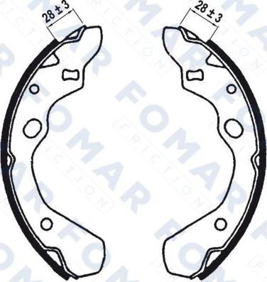 FOMAR Friction FO 0567 - Комплект тормозных колодок, барабанные autosila-amz.com