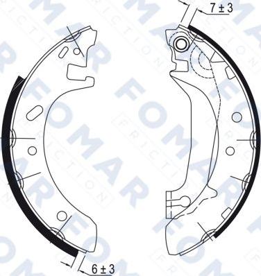 FOMAR Friction FO 0580 - Комплект тормозных колодок, барабанные autosila-amz.com