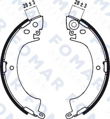 FOMAR Friction FO 0533 - Комплект тормозных колодок, барабанные autosila-amz.com