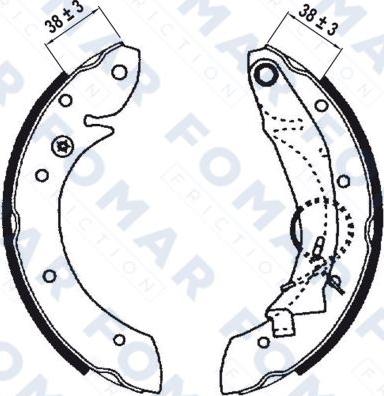 FOMAR Friction FO 0641 - Комплект тормозных колодок, барабанные autosila-amz.com