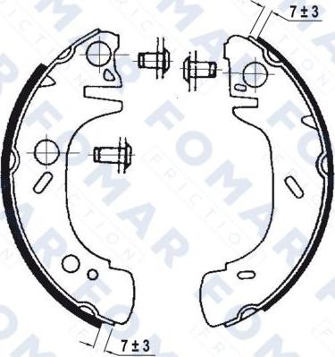 FOMAR Friction FO 0643 - Комплект тормозных колодок, барабанные autosila-amz.com