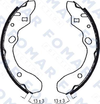 FOMAR Friction FO 0603 - Комплект тормозных колодок, барабанные autosila-amz.com