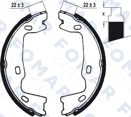 FOMAR Friction FO 0347 - Комплект тормозных колодок, барабанные autosila-amz.com