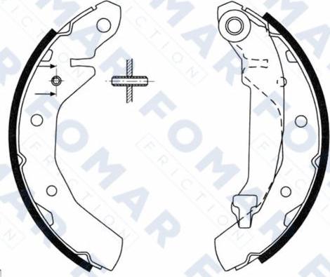 FOMAR Friction FO 0709 - Комплект тормозных колодок, барабанные autosila-amz.com