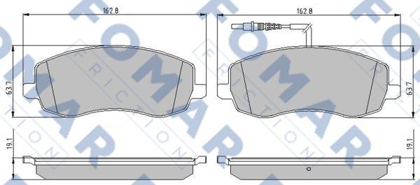 FOMAR Friction FO 893781 - Тормозные колодки, дисковые, комплект autosila-amz.com