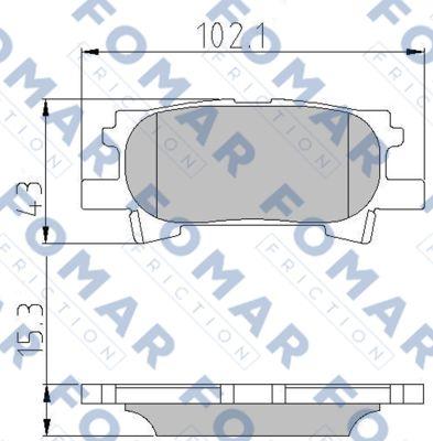 FOMAR Friction FO 892781 - Тормозные колодки, дисковые, комплект autosila-amz.com