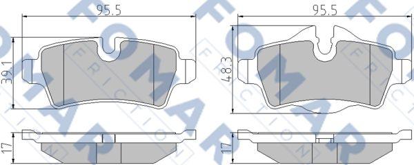 FOMAR Friction FO 845081 - Тормозные колодки, дисковые, комплект autosila-amz.com