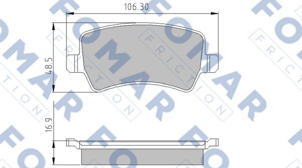 FOMAR Friction FO 846781 - Тормозные колодки, дисковые, комплект autosila-amz.com