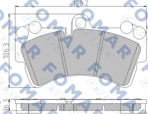 FOMAR Friction FO 859181 - Тормозные колодки, дисковые, комплект autosila-amz.com