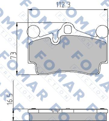 FOMAR Friction FO 862181 - Тормозные колодки, дисковые, комплект autosila-amz.com