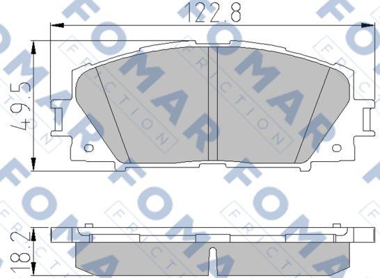 FOMAR Friction FO 838681 - Тормозные колодки, дисковые, комплект autosila-amz.com