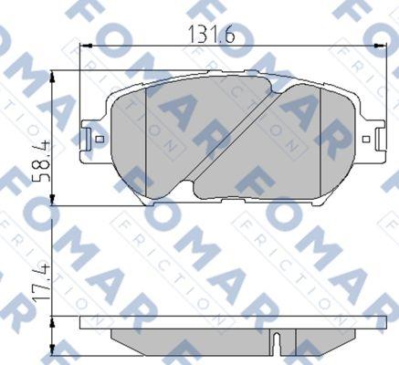 FOMAR Friction FO 832683 - Тормозные колодки, дисковые, комплект autosila-amz.com