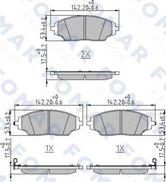 FOMAR Friction FO 269481 - Тормозные колодки, дисковые, комплект autosila-amz.com