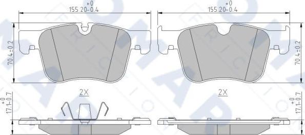 FOMAR Friction FO 261481 - Тормозные колодки, дисковые, комплект autosila-amz.com