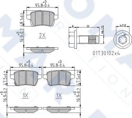 FOMAR Friction FO 268881 - Тормозные колодки, дисковые, комплект autosila-amz.com