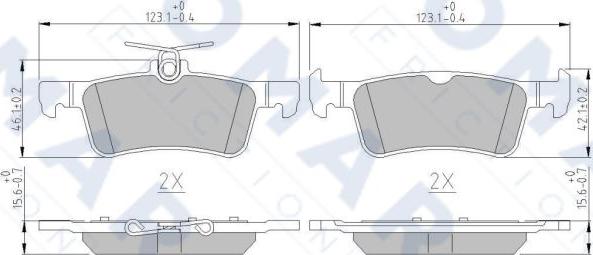 FOMAR Friction FO 263981 - Тормозные колодки, дисковые, комплект autosila-amz.com