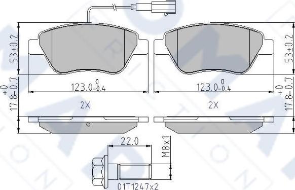 FOMAR Friction FO 217681 - Тормозные колодки, дисковые, комплект autosila-amz.com