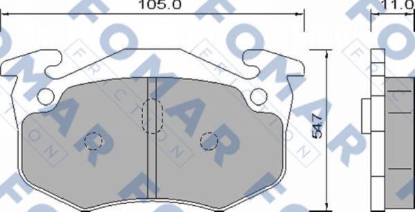 FOMAR Friction FO 742881 - Тормозные колодки, дисковые, комплект autosila-amz.com