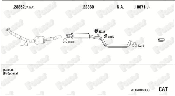 Fonos ADK006030 - Система выпуска ОГ autosila-amz.com