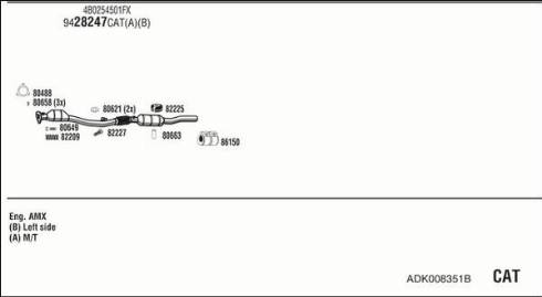 Fonos ADK008351B - Система выпуска ОГ autosila-amz.com