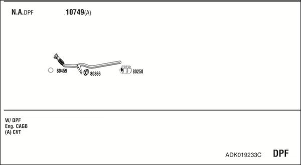 Fonos ADK019233C - Система выпуска ОГ autosila-amz.com