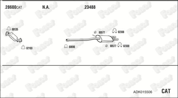 Fonos ADK015506 - Система выпуска ОГ autosila-amz.com