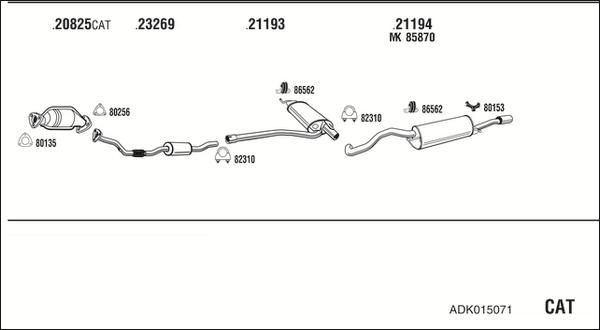 Fonos ADK015071 - Система выпуска ОГ autosila-amz.com