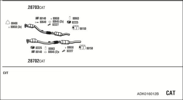 Fonos ADK016012B - Система выпуска ОГ autosila-amz.com