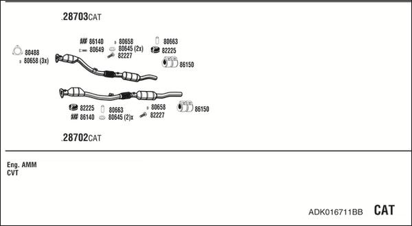 Fonos ADK016711BB - Система выпуска ОГ autosila-amz.com