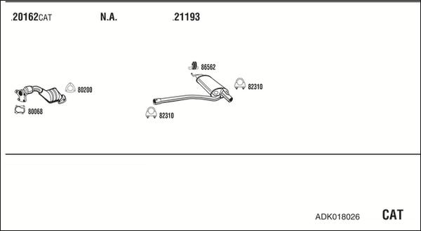 Fonos ADK018026 - Система выпуска ОГ autosila-amz.com