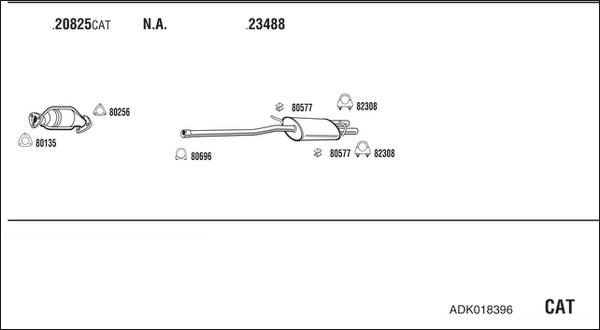 Fonos ADK018396 - Система выпуска ОГ autosila-amz.com