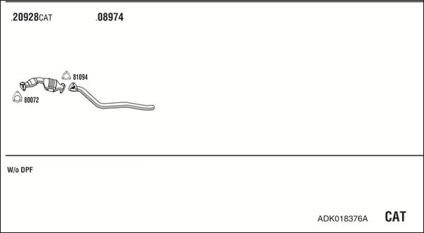 Fonos ADK018376A - Система выпуска ОГ autosila-amz.com