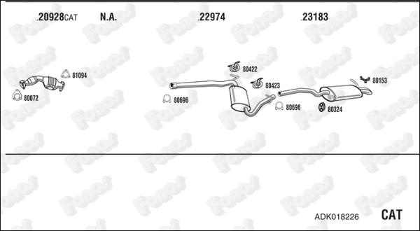 Fonos ADK018226 - Система выпуска ОГ autosila-amz.com