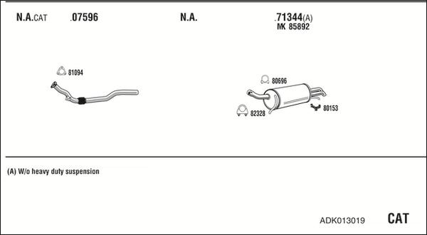 Fonos ADK013019 - Система выпуска ОГ autosila-amz.com