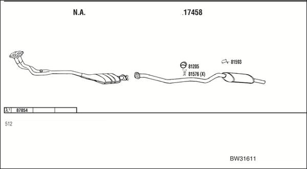 Fonos BW31611 - Система выпуска ОГ autosila-amz.com