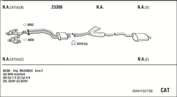 Fonos BWH15273B - Система выпуска ОГ autosila-amz.com